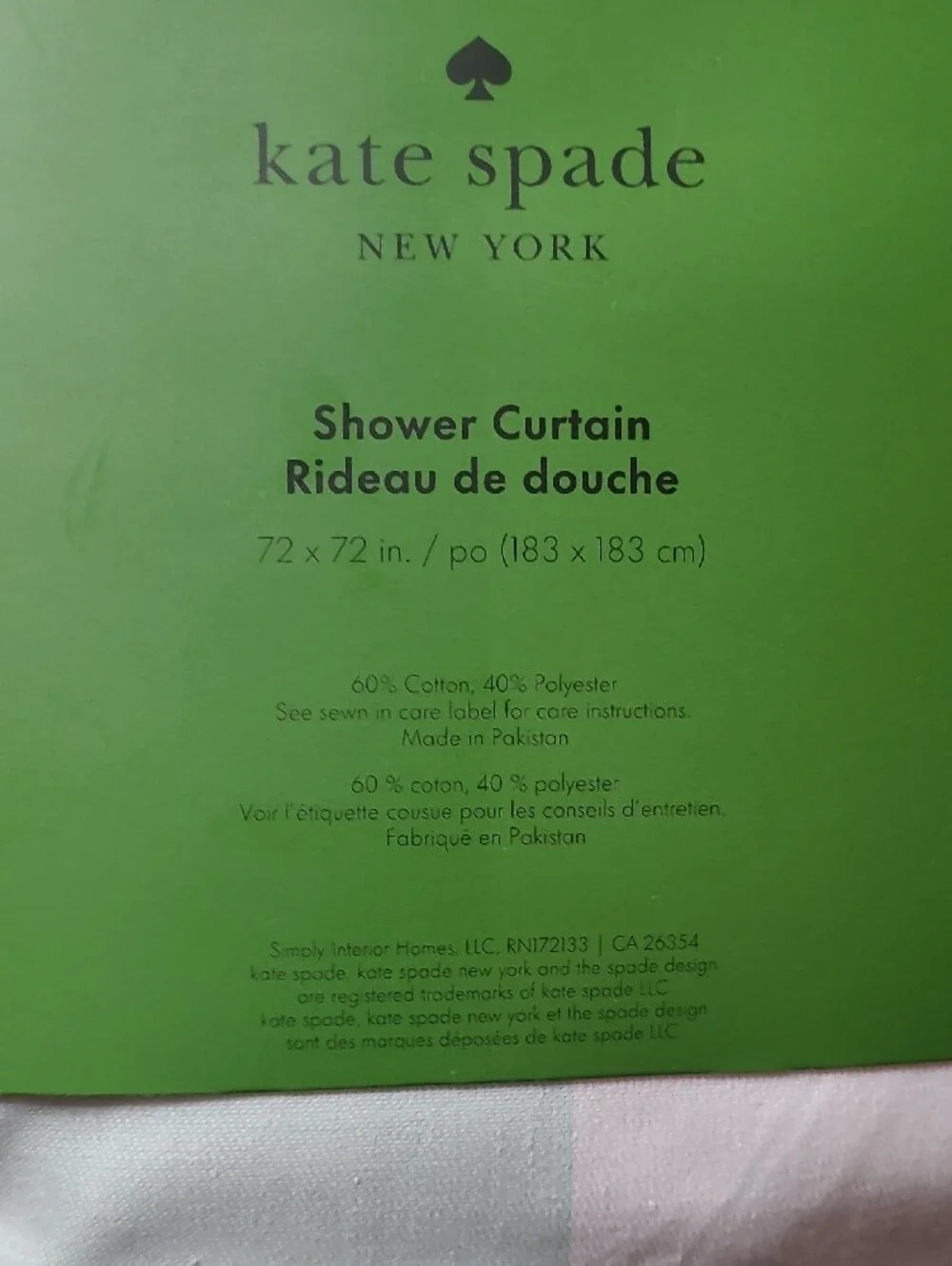 Kate Spade Stripe Shower Curtain